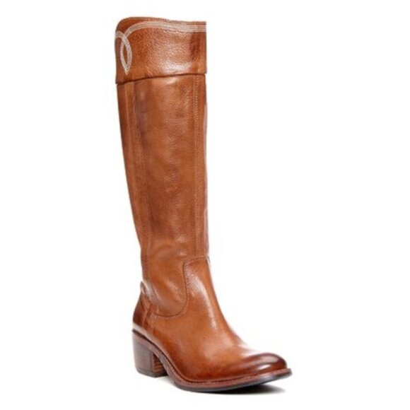 Donald J. Pliner Caramel Brown Tan Knee-High Willi Riding Boots Size 7 - Picture 9 of 9